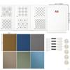 Embroidery Starter Kit Sashiko Coasters DIY Practice Kits Stencil for Handmade