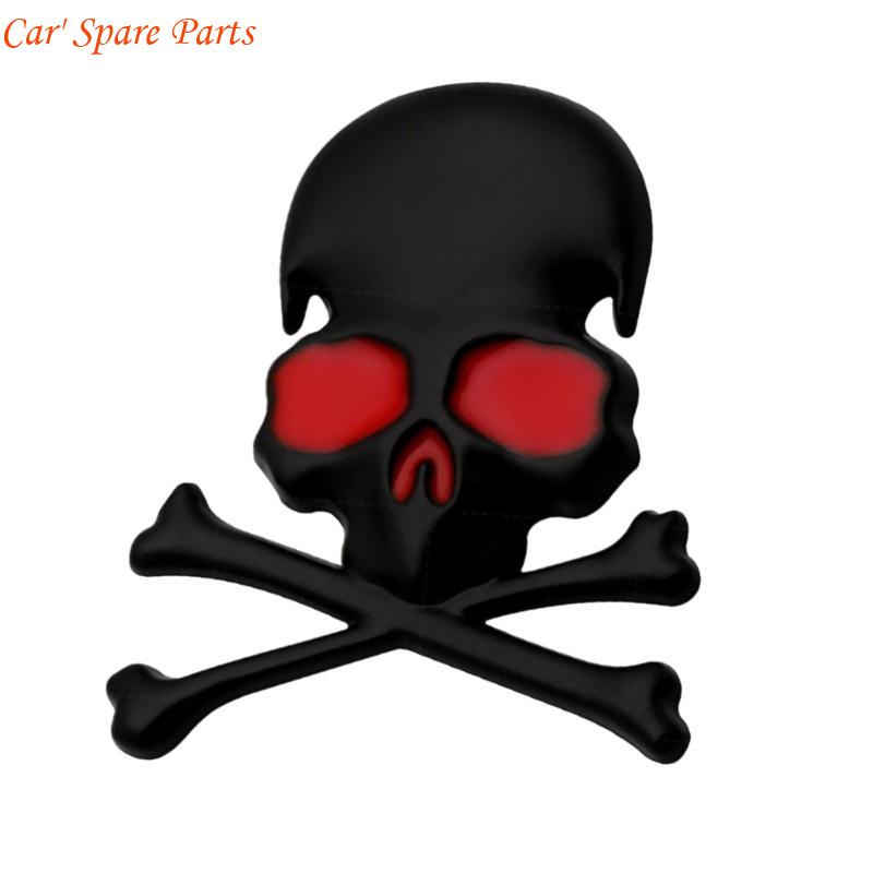 Y4UA Unique Skull & Crossbones Skull Metal Decals Metal Emblems Car Accessories