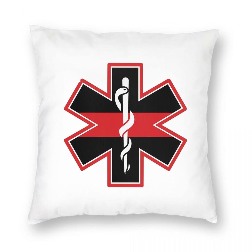 Emt Star Of Life Emergency Medical  Square Pillowcase Pillow Cover Cushion Throw Pillow for Home Sofa Living Room