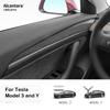For Tesla Model 3/Y Car Door Panel Sticker Suede Door Panel Modification Scratch Resistant Decorative Sticker
