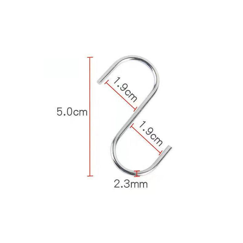 

S-образный крючок из нержавеющей стали, кухонная вешалка для полотенец, крючок для хранения кухни в ванной комнате, плоский крючок для пальто, крючок для бекона, колбасы, рыбы, сушка для сухой сушки 1pc
