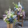 Mori Style Silk Floral Aisle Decoration In Blue & Purple