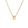 Elegant 18K Gold Titanium Letter Pendant Necklace - Durable and Versatile Clavicle Chain
