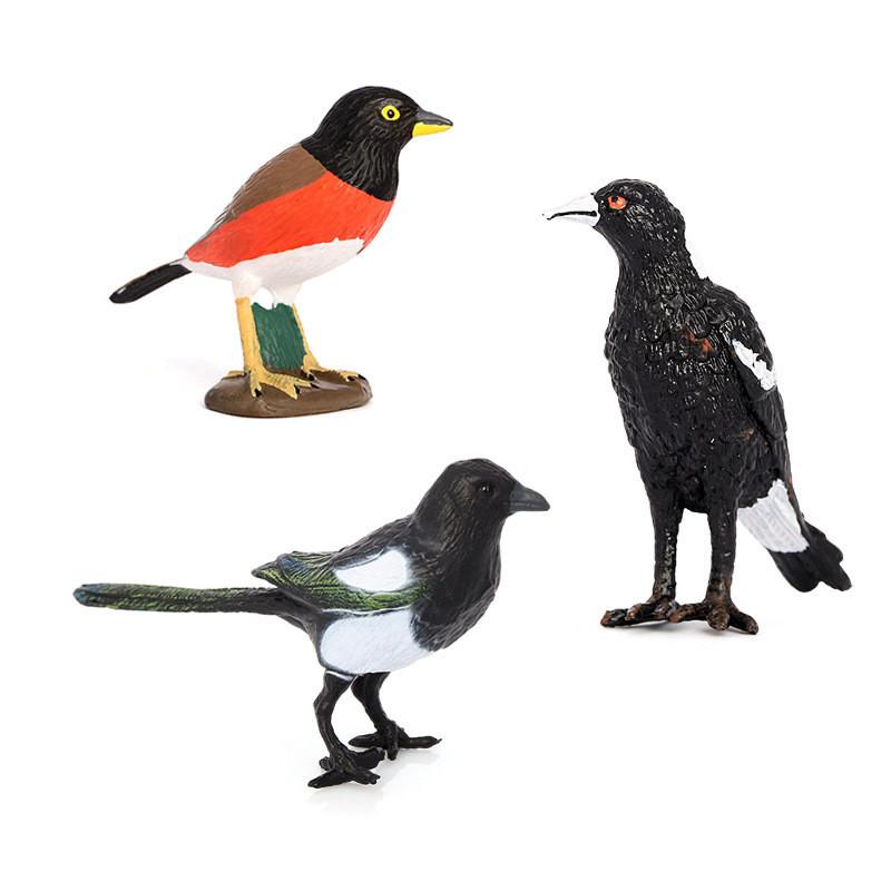 Lifelike Crow Bird Model Pvc Material Educational Toy Bird Figurine Non-assembly 3c Certified