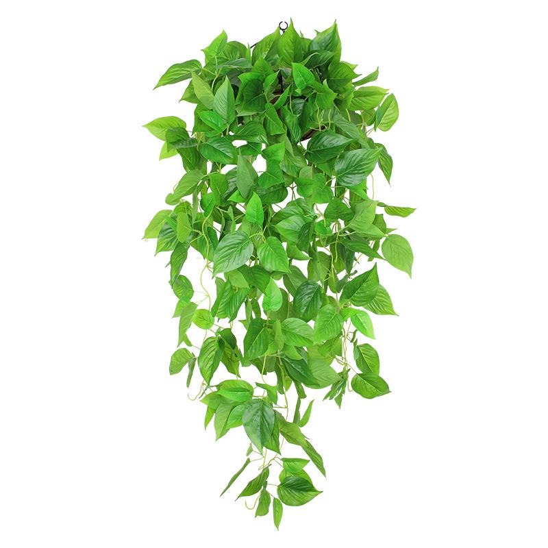 Artificial Pothos & Spider Plant Rattan Vine Wall Hanging for Indoor/Outdoor Decor