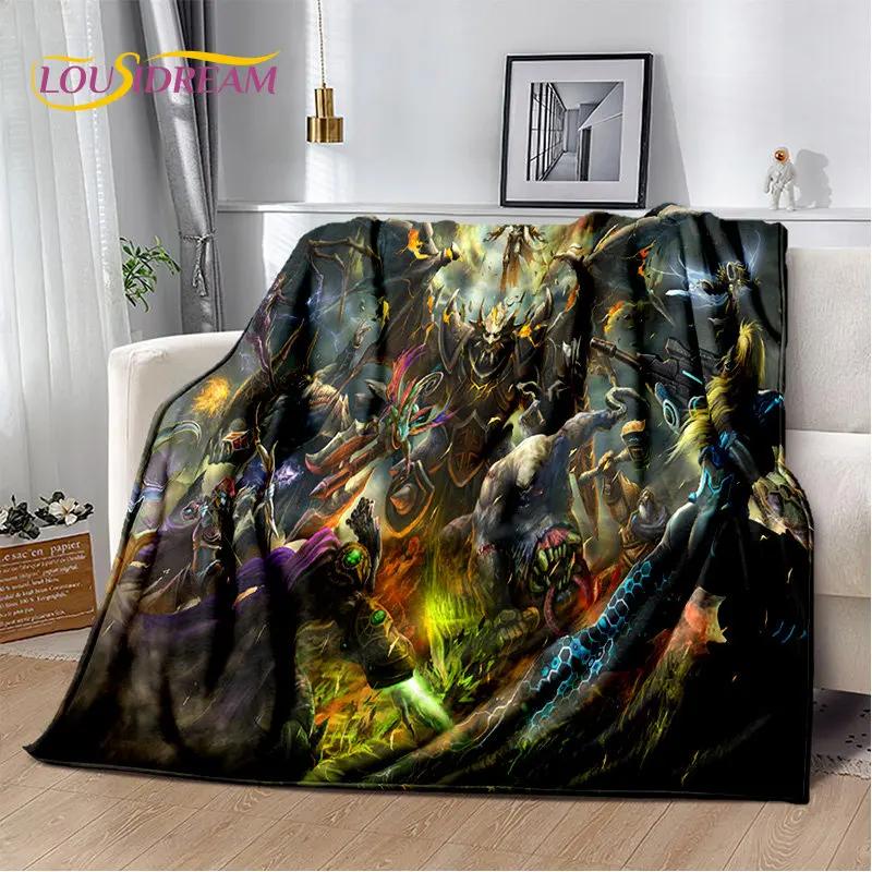 D HD StarCraft Gamer Plush Throw Blanket Soft Flannel for Bedroom Living Room Bed Sofa Picnic Cover Perfect for Kids and Adults