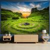 Sonnenuntergang Insel Landschaft Malerei Wandteppich Wandbehang Böhmische Kunst Schlafzimmer Wohnzimmer Wand Heimdeko