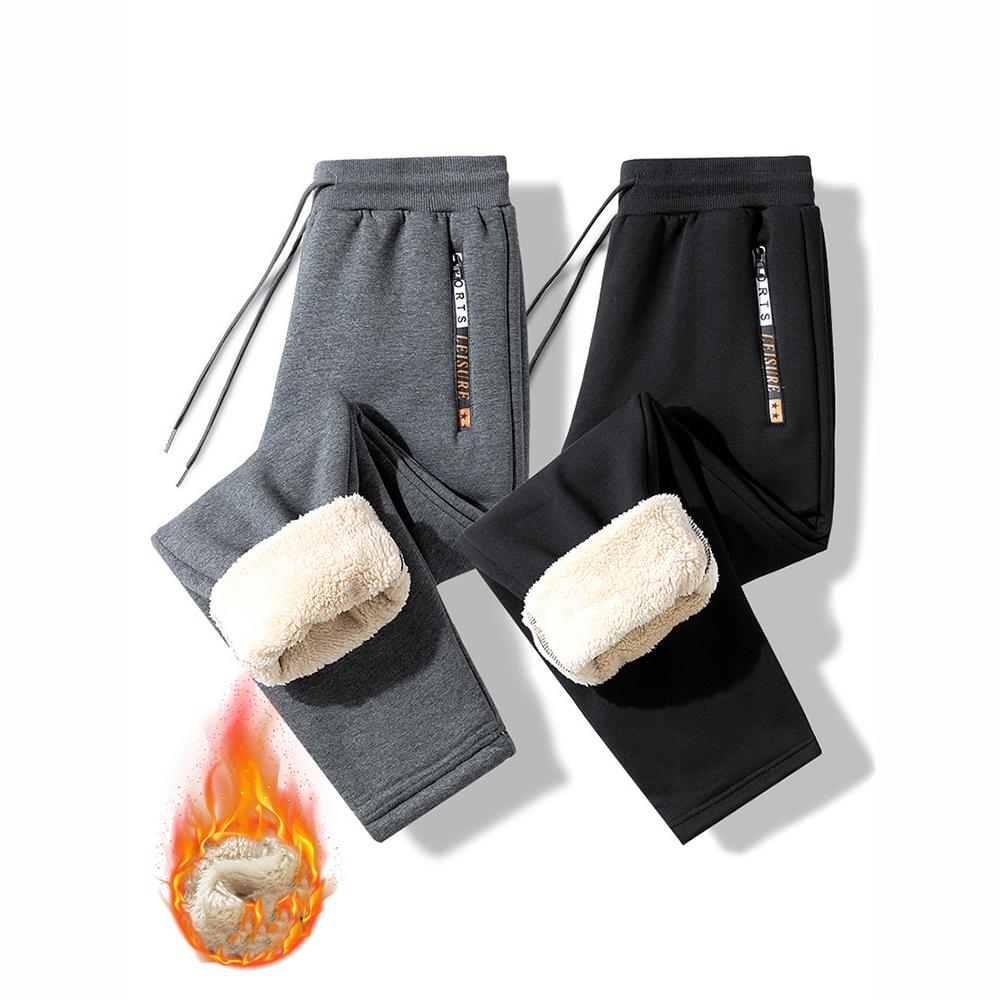 Winter Thick Warm Fleece Sweatpants Men Joggers Sportswear Casual Track Pants Plus Size