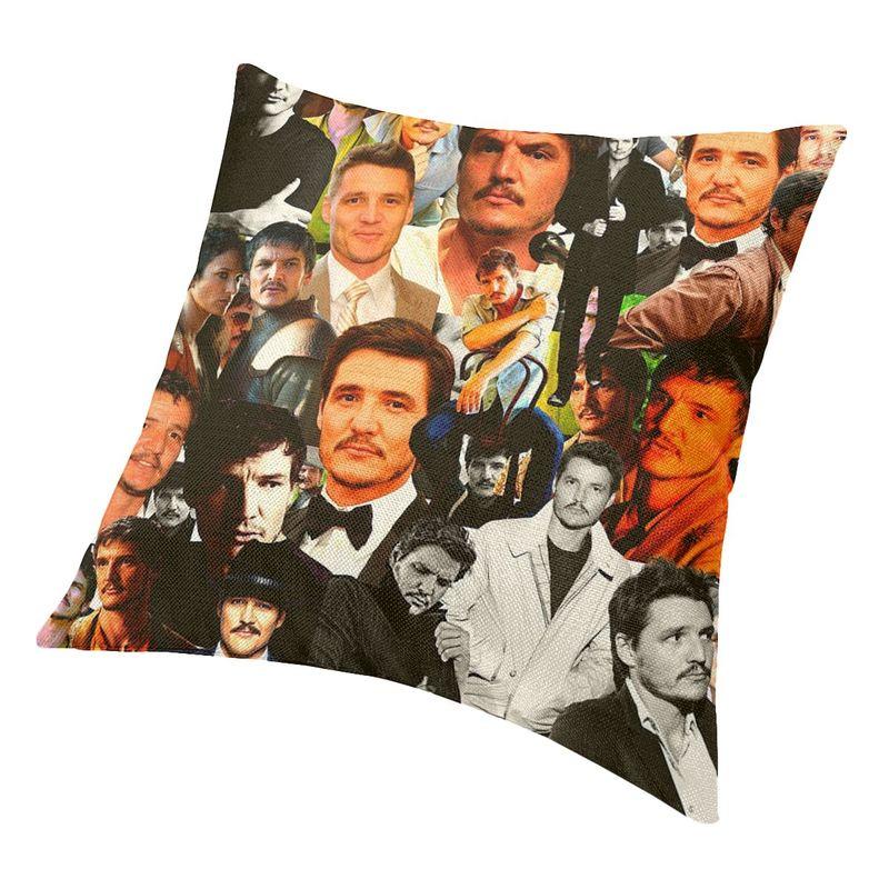 Custom Modern Pedro Pascal Ultimate Collage Fan Art Sofa Cushion Cover Soft Pillow Case Home Decorative