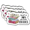 Just a Girl Who Loves Books Sticker, Kindle Decals, Reading Stickers, Bookish Water Assistant Vinyl Stickers for Laptop, 3inch