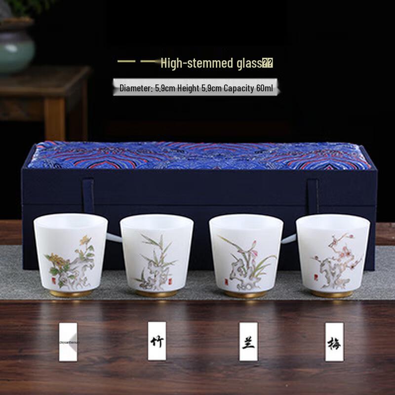 

Mutton Fat Jade White Porcelain Master Tea Cup