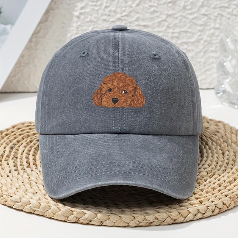 Baseball Cap Distressed Washed  Cartoon Teddy Print  Outdoor Cap Soft Top Duckbill  Dad Hat UnisexAppropriate for Any Season