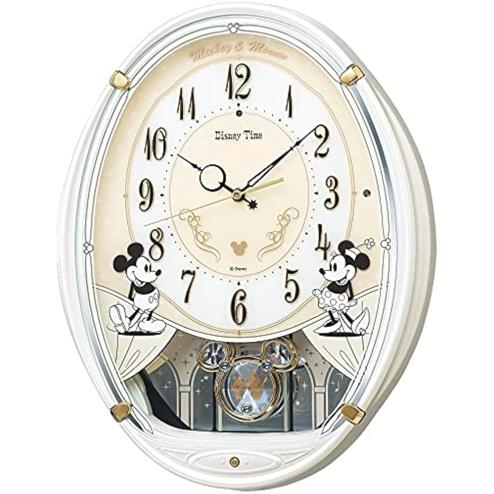 Seiko Clock Wall Clock Character Disney Mickey Mouse Minnie Mouse Radio Wave Analog 6 Songs Melod...