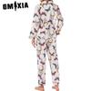 GMXIA Women's Homewear Cardigan Long Sleeve Autumn Casual Fashion Pajama Set