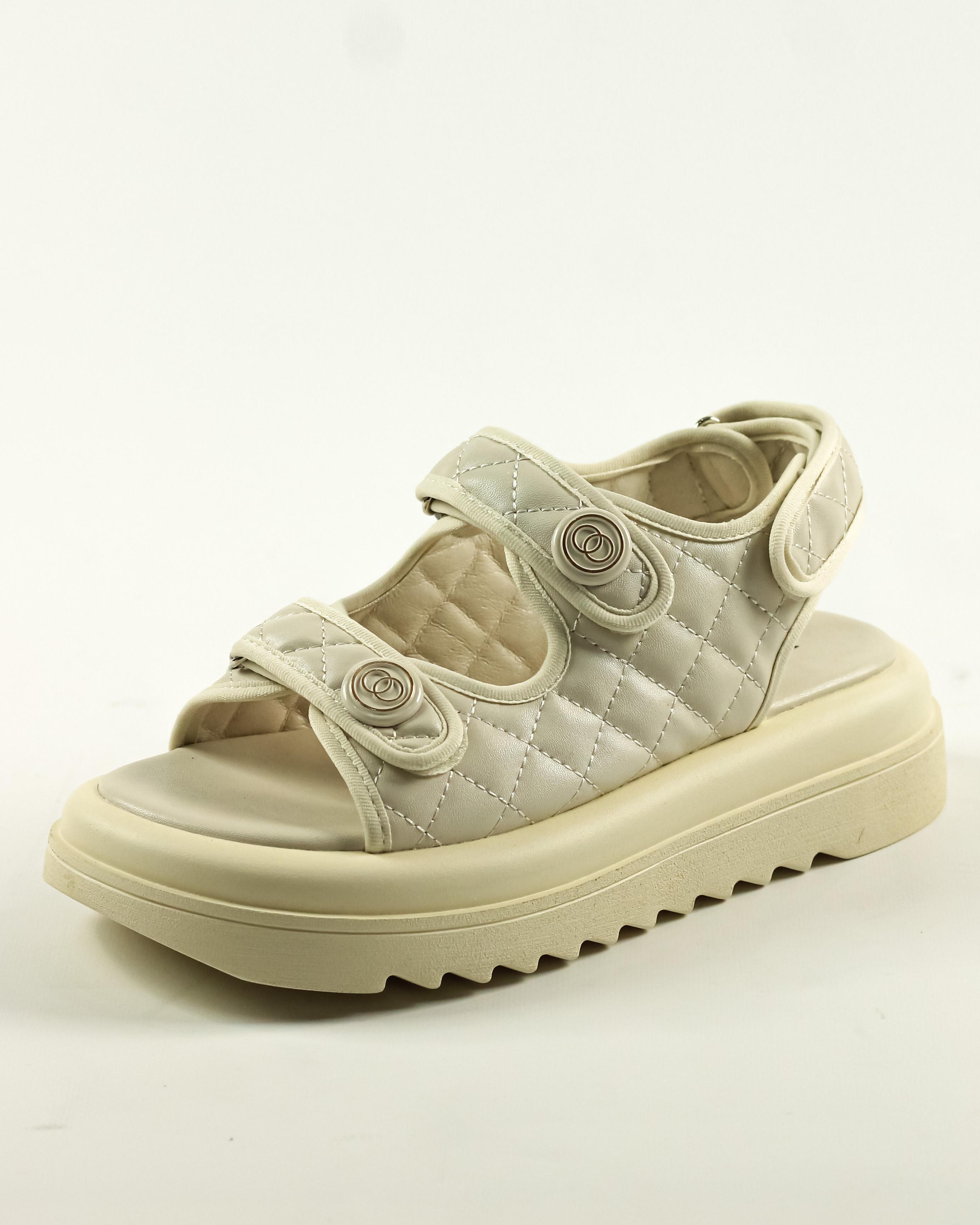 Sandali con velcro VIkonty 667 36 Pelle latte