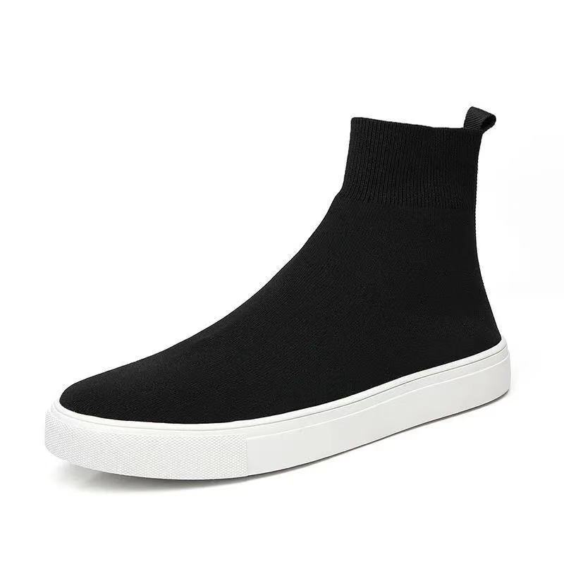 Extra large size socks, shoes, men's high-top shoes, Korean version of trendy sports and leisure shoes, men's versatile board shoes, foot shoes, men