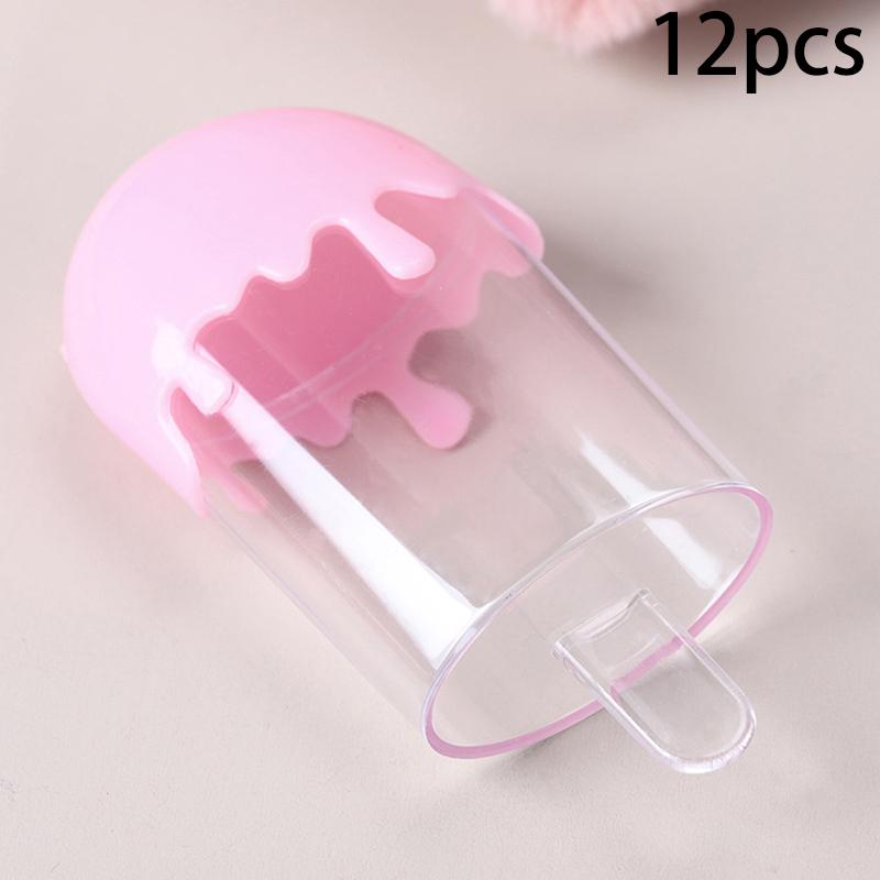 

12 шт. креативные милые пластиковые коробки для мороженого, конфет, для свадьбы, детского душа, дня рождения, вечеринки, контейнеры для конфет, футляры для сладостей розовый