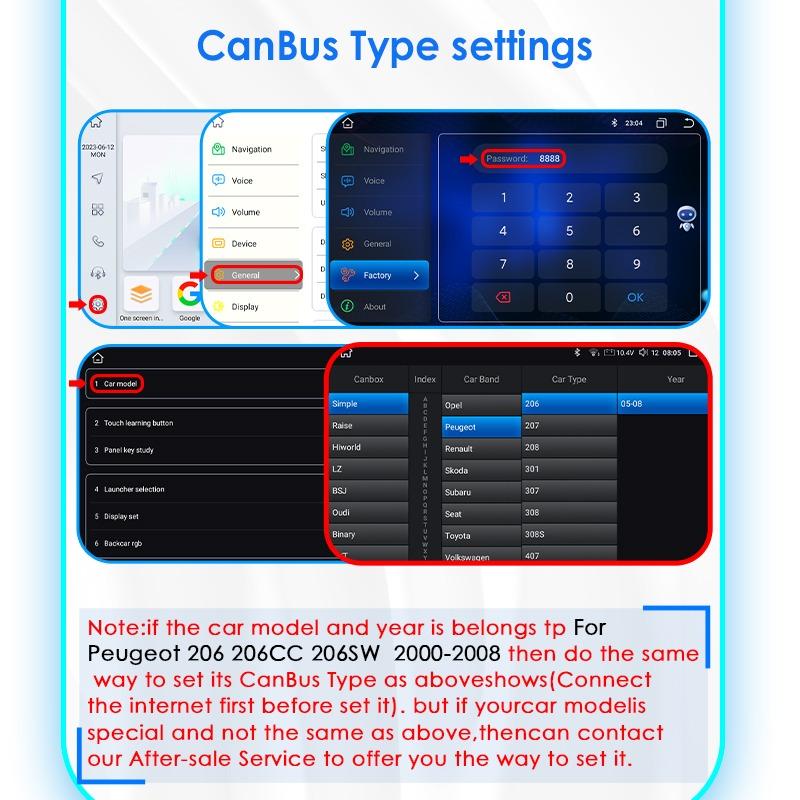 OSSURET Snapdragon 6115 Car Radio Autoradio for PEUGEOT 206 206SW 206CC 2001 - 2008 Carplay Android Auto Multimedia GPS 360 Cam Stereo