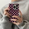 Fashion Pink Black Plaid Shockproof Back Cover Case For iPhone 15 Pro Max 17 16 13 14