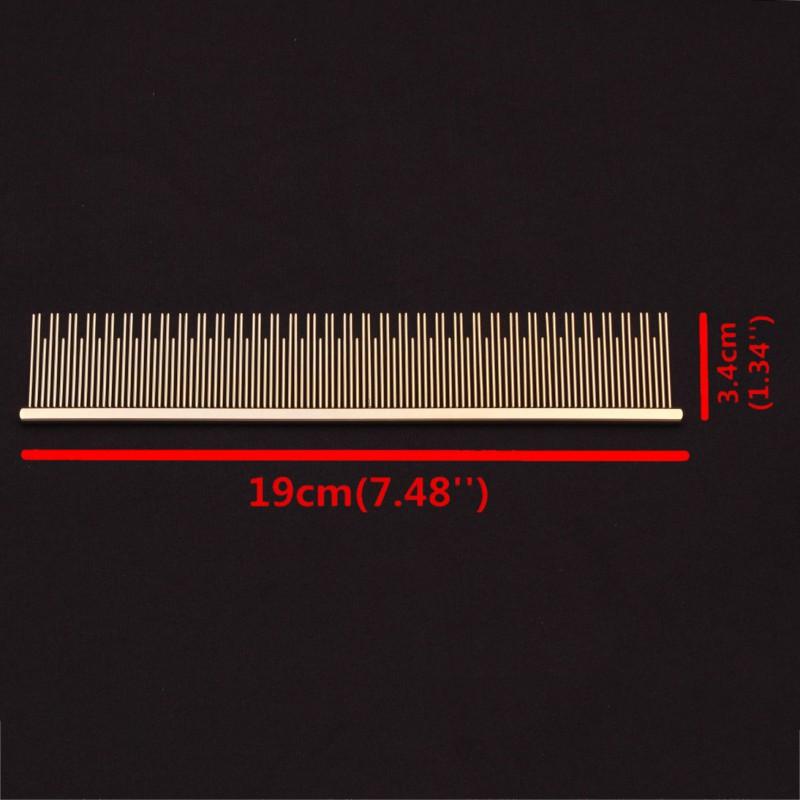 Dual-Row Pet Grooming Comb Cats Dogs With Flat Handle Copper Core High-Low Teeth Deshedding Brush