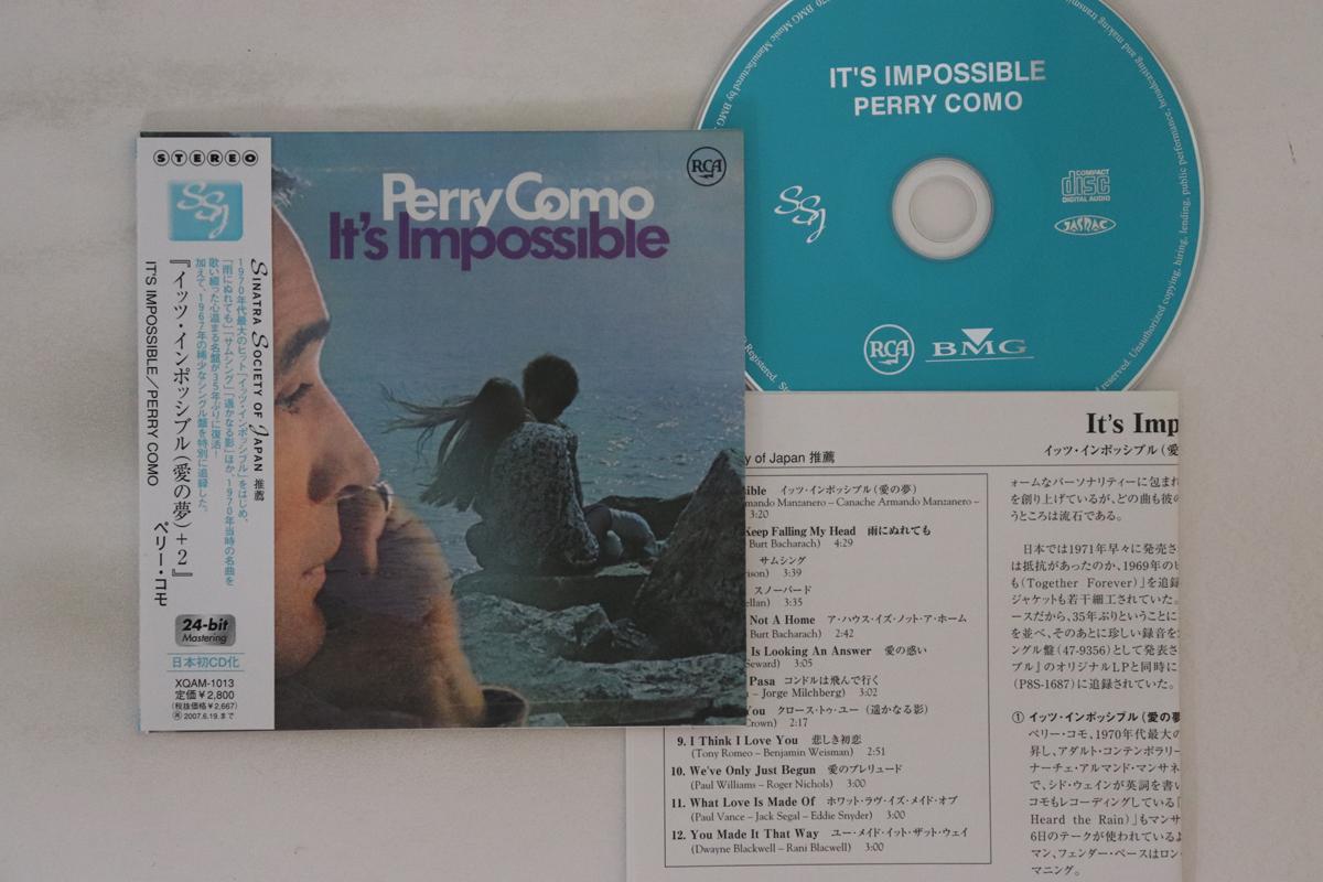 

CD PERRY COMO - It s Impossible + 2 XQAM1013 SSJ 2006 Japan Obi Pop Used