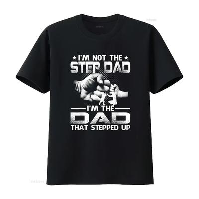 Nu sunt tatăl vitreg care a preluat rolul Tricou spălat vintage Stretchy modă Elegant Confortabil Casual haine de designer