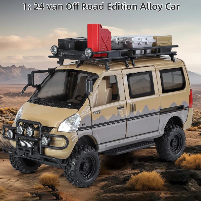 Simulation 1/24 Scale Off Road Vehicle Model of Van Diecast Toy Vehicle Children Boy Gift Birthday Colelction Miniature Voiture