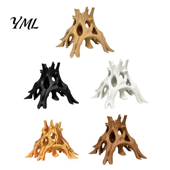 Porous Root Structure 3D Printed Aquarium Cave Hideout, Hollow Tree Shaped Fish Tank Decoration, for Shrimp Breeding Shelter Shrimp, Cichlids,