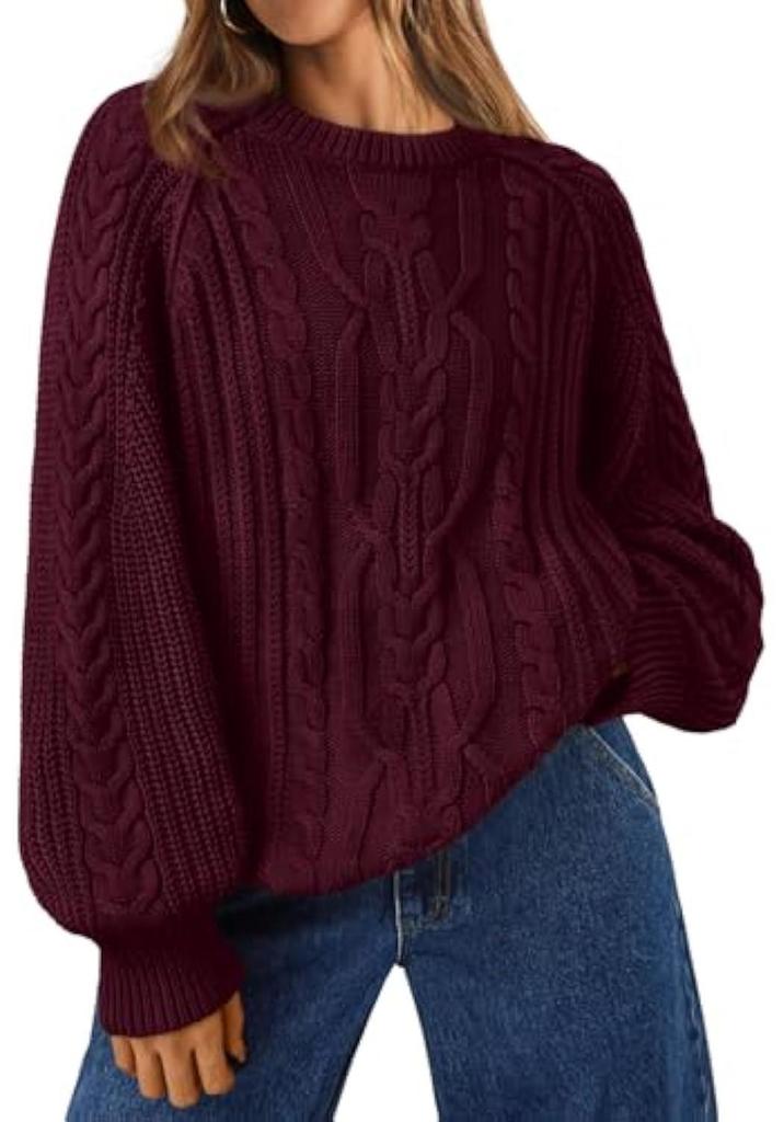 Maglione Casual a Treccia da Donna Europeo & Americano - Moda Comoda per Autunno & Inverno 2025