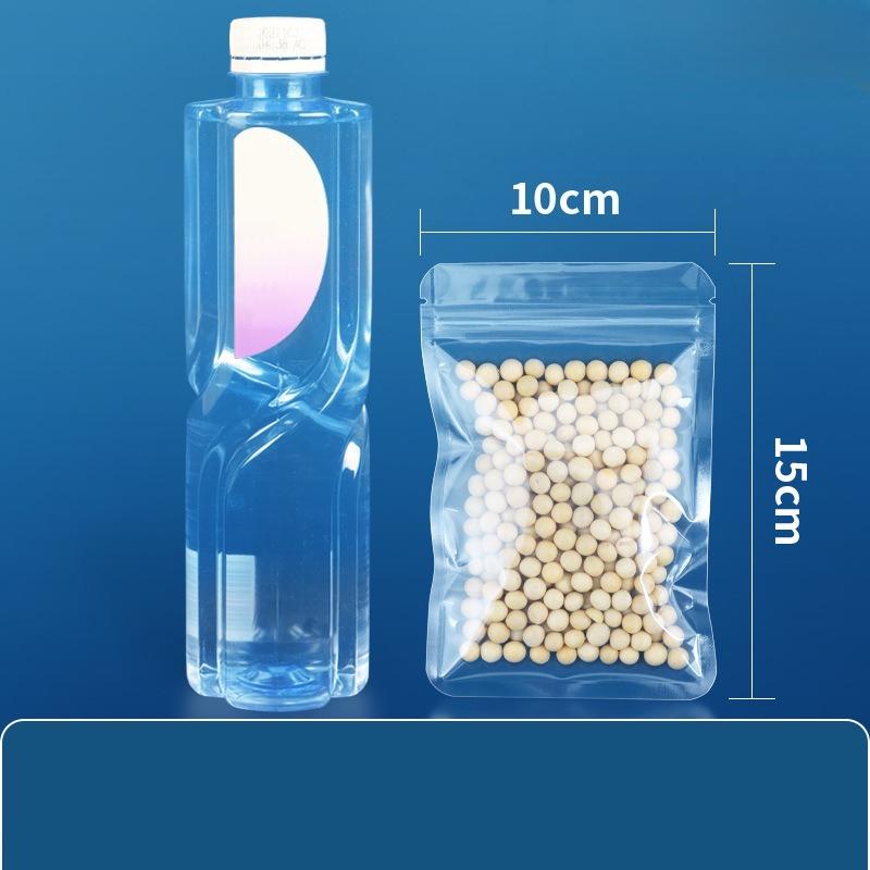 Double Layered 0.14mm Flat Bottom Seal Pocket Transparent Plastic Sealed Bag Suitable for Vegetable Dried Fruit Tea Leisure Fruit Packaging Storage