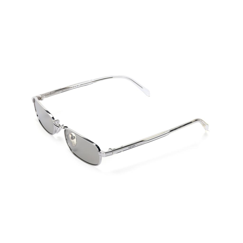 Prada Unique Design Rectangular Sunglasses Men sunglasses Silver PRB54S