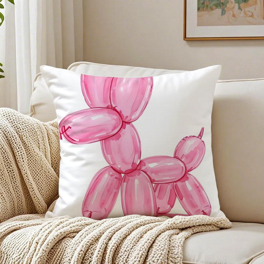 Pink B-Balloon Dog Pillow Modern Art Cushion Cushion Cover Pillowcase Anti-Dustmite Living Room Sofa Decor Cushion Room