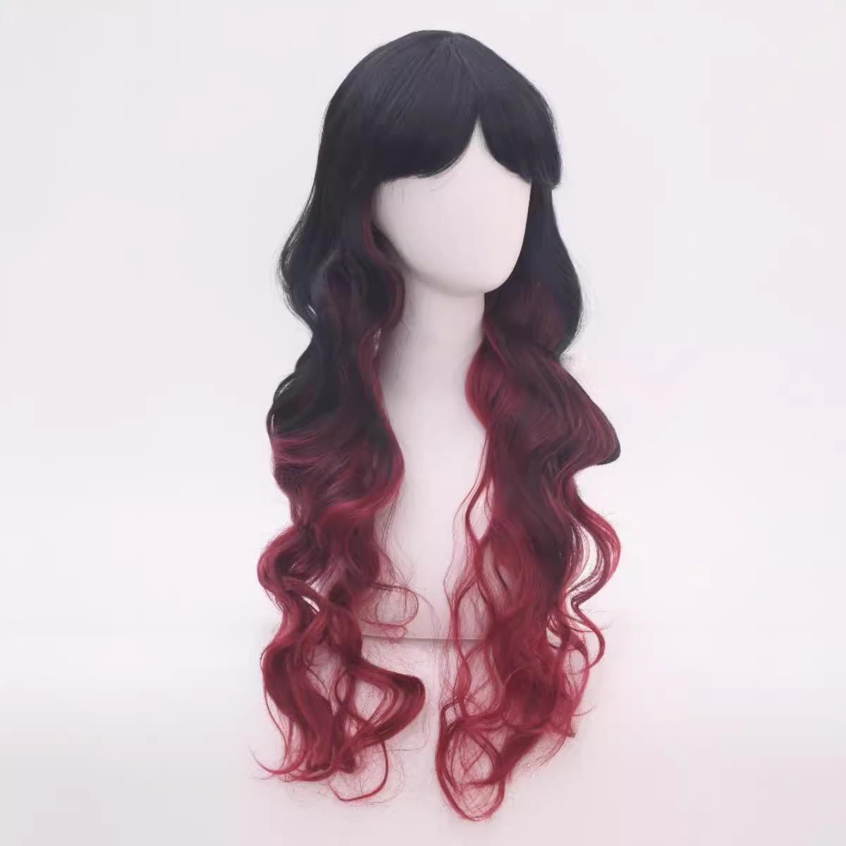 

Длинные вьющиеся волосы, постепенное изменение прически, парик, многоцветный цвет, волосы, женские средние и длинные головные уборы