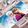 HD Printing Computer Gamers Childrens Nonslip Mouse Pad Frozen Princess Elsa Pu Leather Mousepad Large Size Keyboard Desk Pad