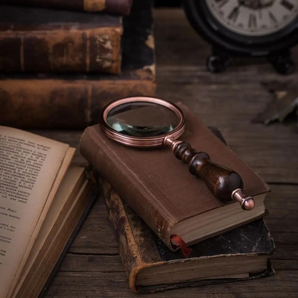 10x High Quality With Wooden Handle Read Tool High Magnification Magnifier Jewelry Loupe Eye Loupe Glass Reading Magnifier
