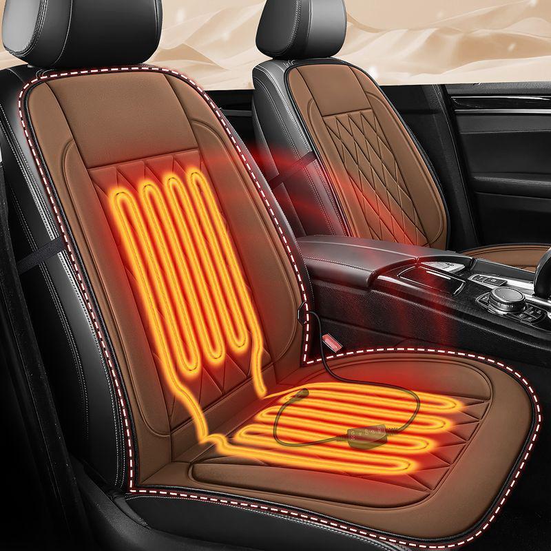 12V Electric Heated Car Seat Cushion - Single & Double Winter Warmer