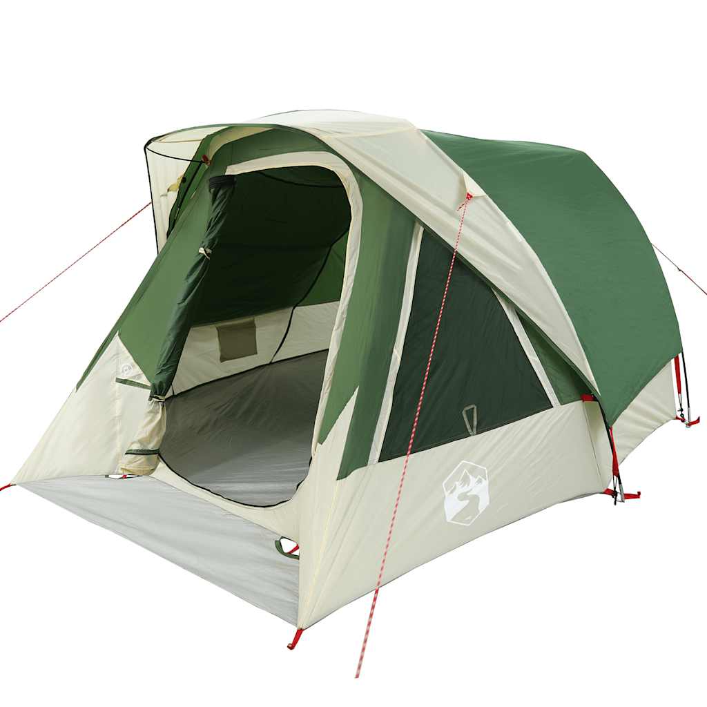 4 Person Camping Tent Green Waterproof