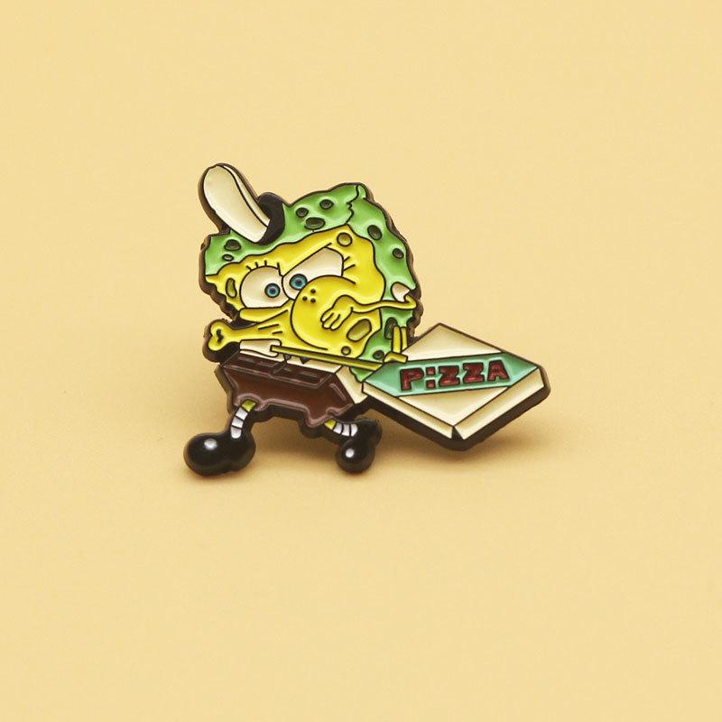 SpongeBob Cartoon Brooch: Cute & Creative Metal Pin - Fashionable Badge