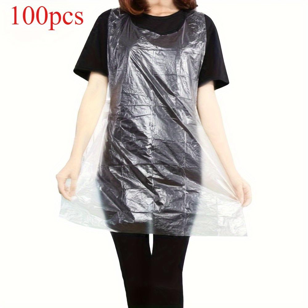 50/100pcs Disposable Plastic Aprons. For painting, cooking, chores & picnics.