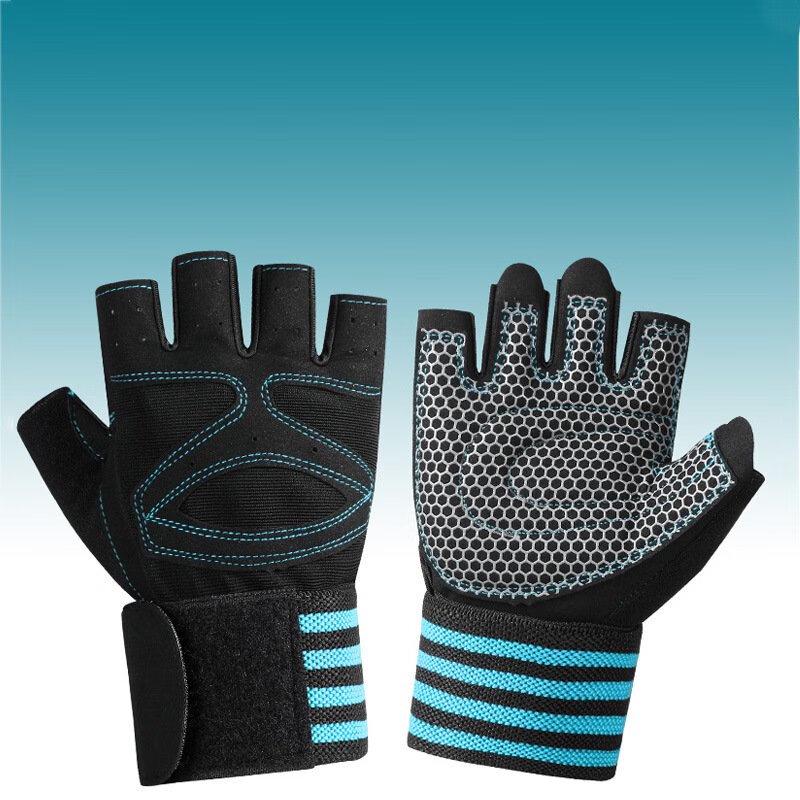Unisex Half-Finger Gym Gloves with Wrist Support