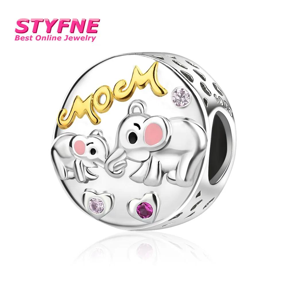 Lively Copper Black Dinosaur Yellow Fox Bead Charm Fit Bracelet Necklace Dangle Pendant Fine Jewelry For Women Girl