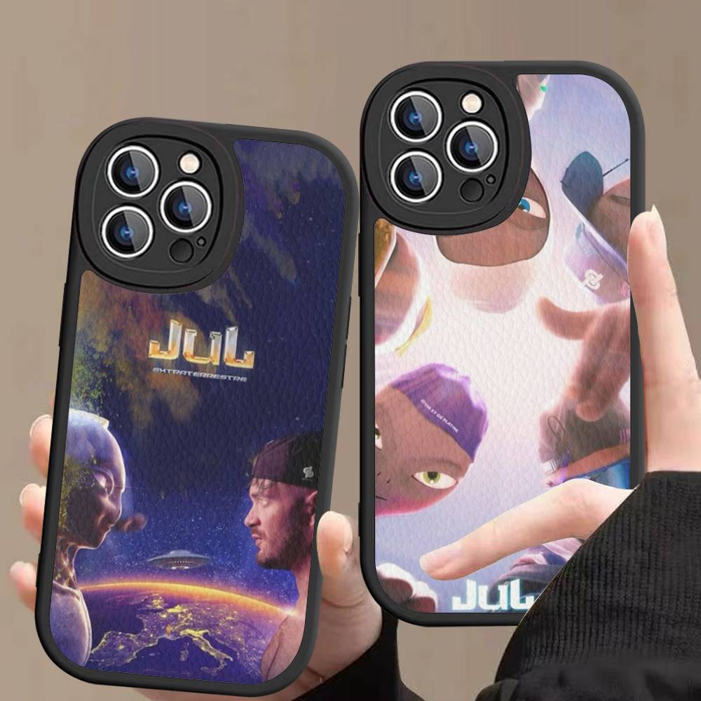 Rapper JuL C'est Pas Des Lol Phone Case For IPhone 11 12 13 14 15 16 Pro Max Plus Leather Cover