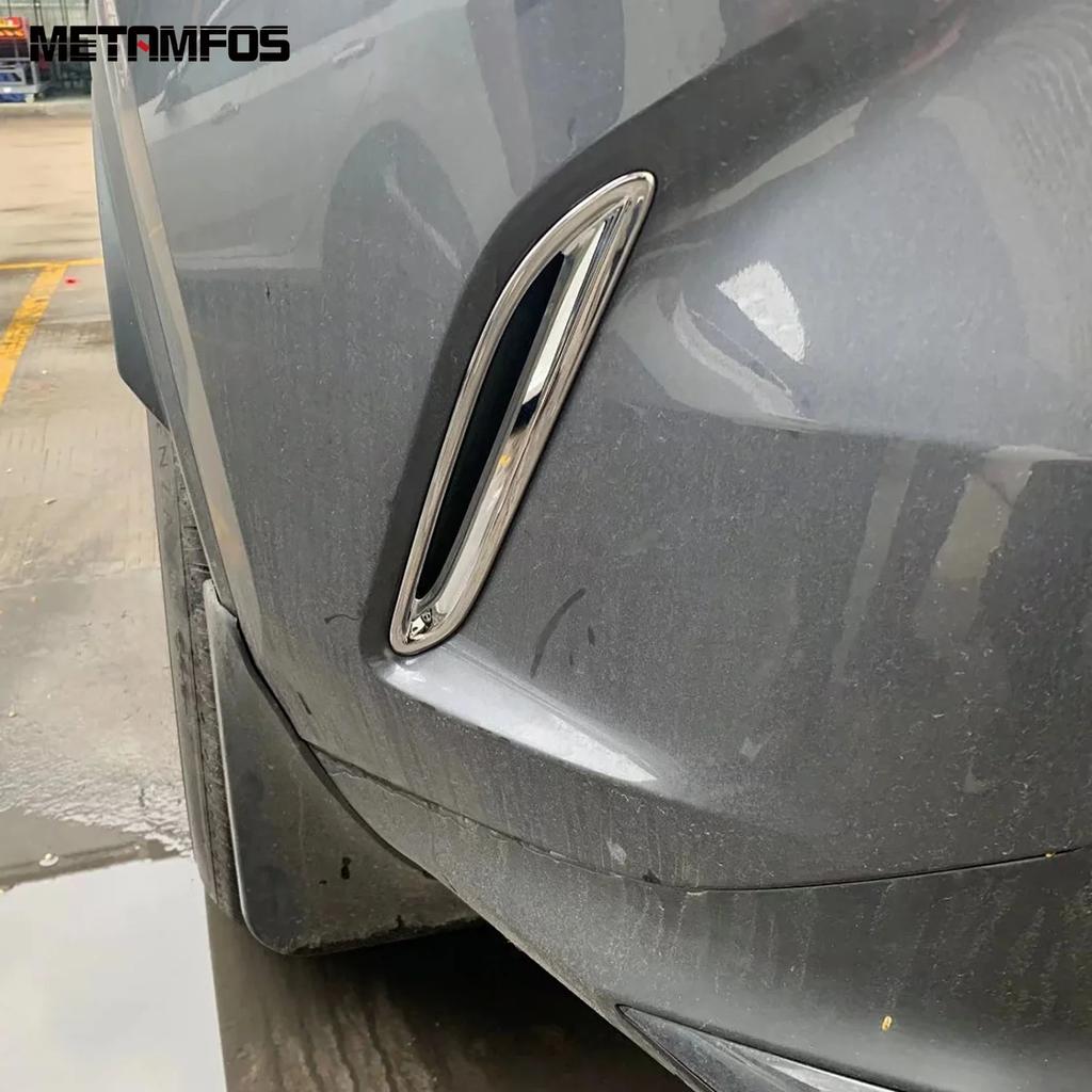 Rear Bumper Grille Spoiler Air Vent Outlet Trim For Lexus NX 250 350 350H 450H -2024 2025 Chrome Accessories Car Styling
