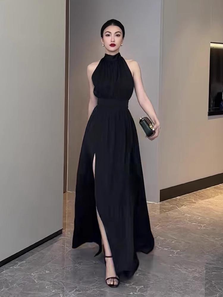 Sexy Party Prom Bodycon Midi Dress for Women Clothing Casual Elegant Sleeveless Office Lady One Piece Dress Korea Summer 2024