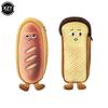 Cartoon Bread Pencil Case Plush Creative Pencil Bag School Stationery Bag Children Pen Case Prizes Gifts Student Pencil Cases