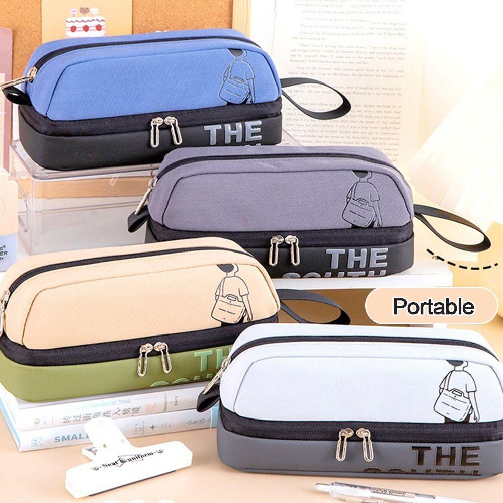 

Large Capacity Pen Bag Portable Stationery Bag New Pen Box Gift 04