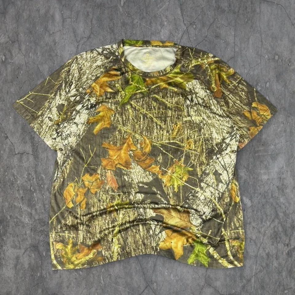 

Камуфляжная футболка Realtree Game Winner Mossy OAK, легкая, зеленая, размер 2XL S