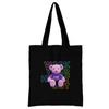Summer New Teddy Bear Series Canvas Tote Bag Harajuku Style Black Printing High Capacity Shoulder Bag Fashion Shopping Bags