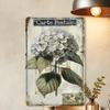 Retro Hydrangea Tin Sign 8x12 Inch Metal Wall Art for Home Cafe Bar