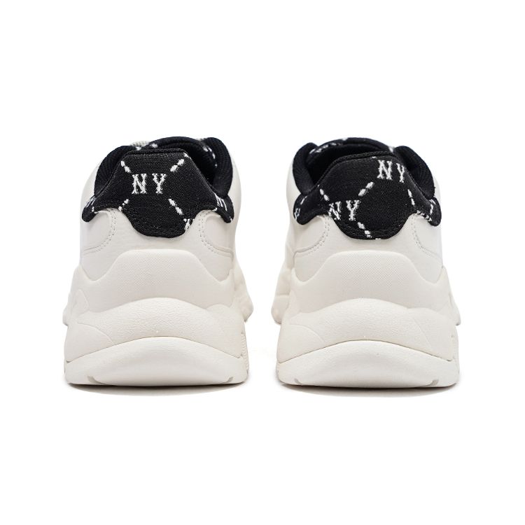 MLB Big Ball Chunky Dia Monogram Synthetic Leather Vintage Print Wear-Resistant Increased Height Low-Top Dad Shoes Unisex Sneakers 3ASHCDM2N-50BKS